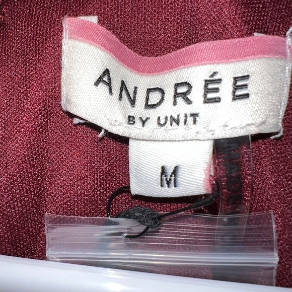 NWT Andree by Unit Long Sleeve Maroon Maxi Dress women's size medium - Picture 5 of 10